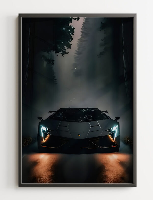 Black Lamborghini Fog