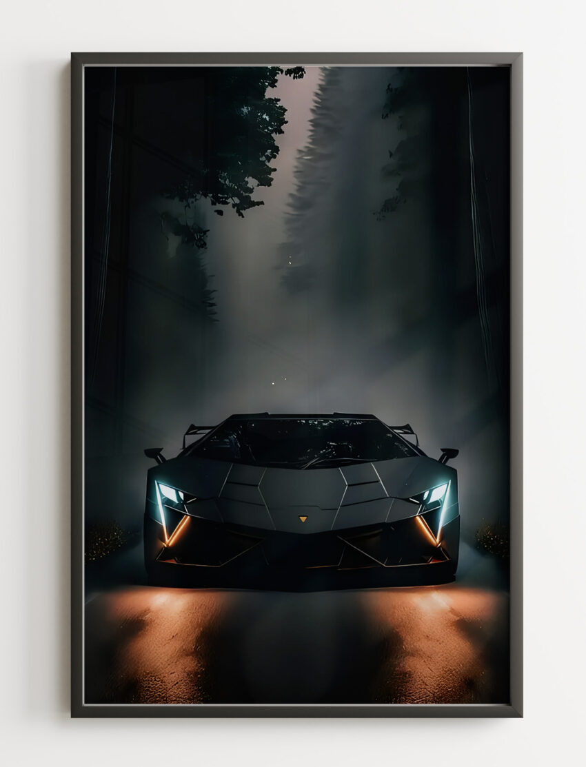 Black Lamborghini Fog