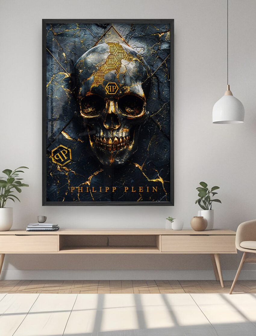 Philipp Plein - Gold Blue Skull - Afbeelding 7