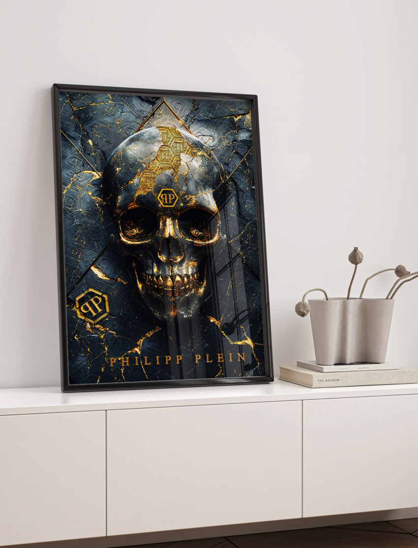 Philipp Plein - Gold Blue Skull - Afbeelding 5