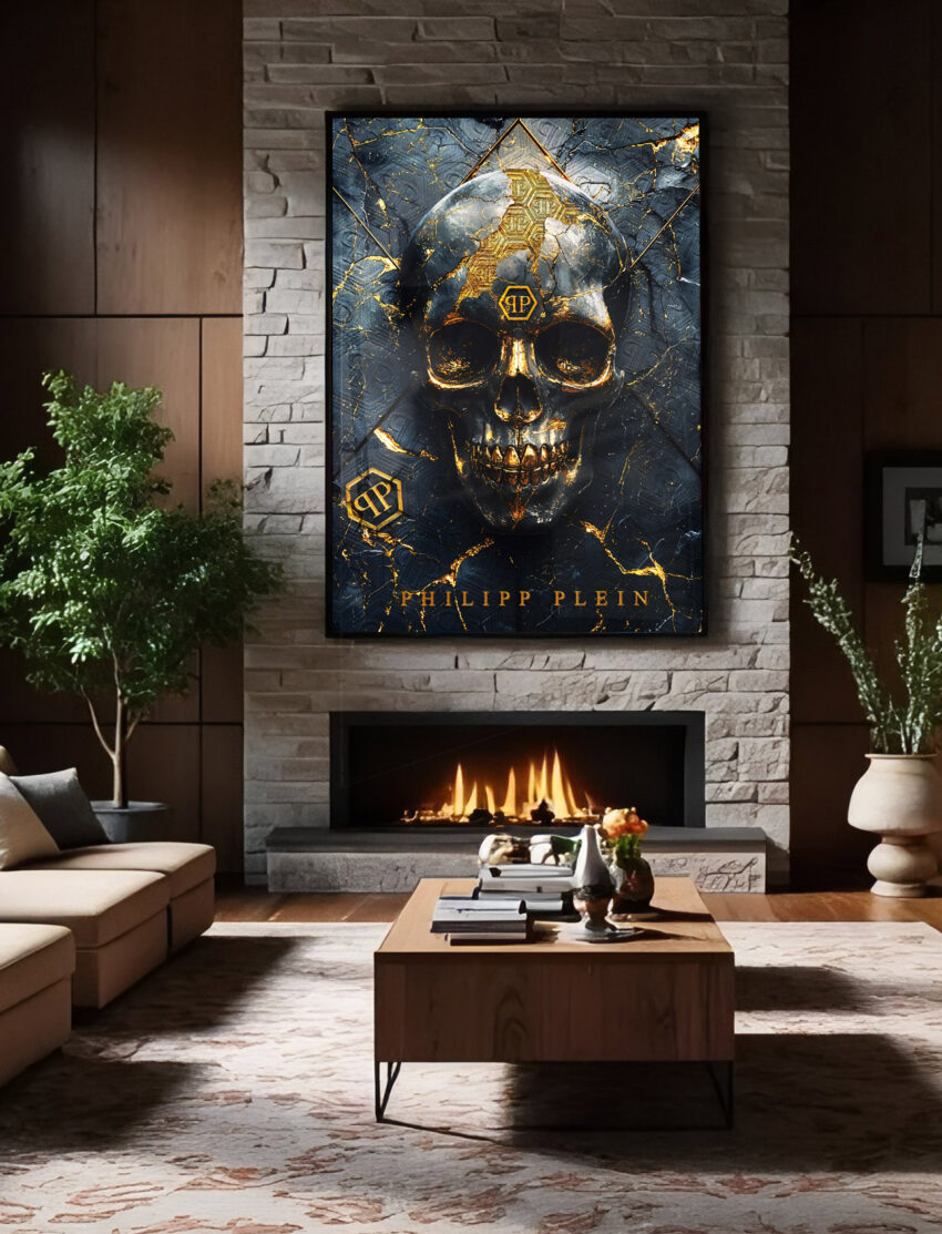 Philipp Plein - Gold Blue Skull - Afbeelding 6